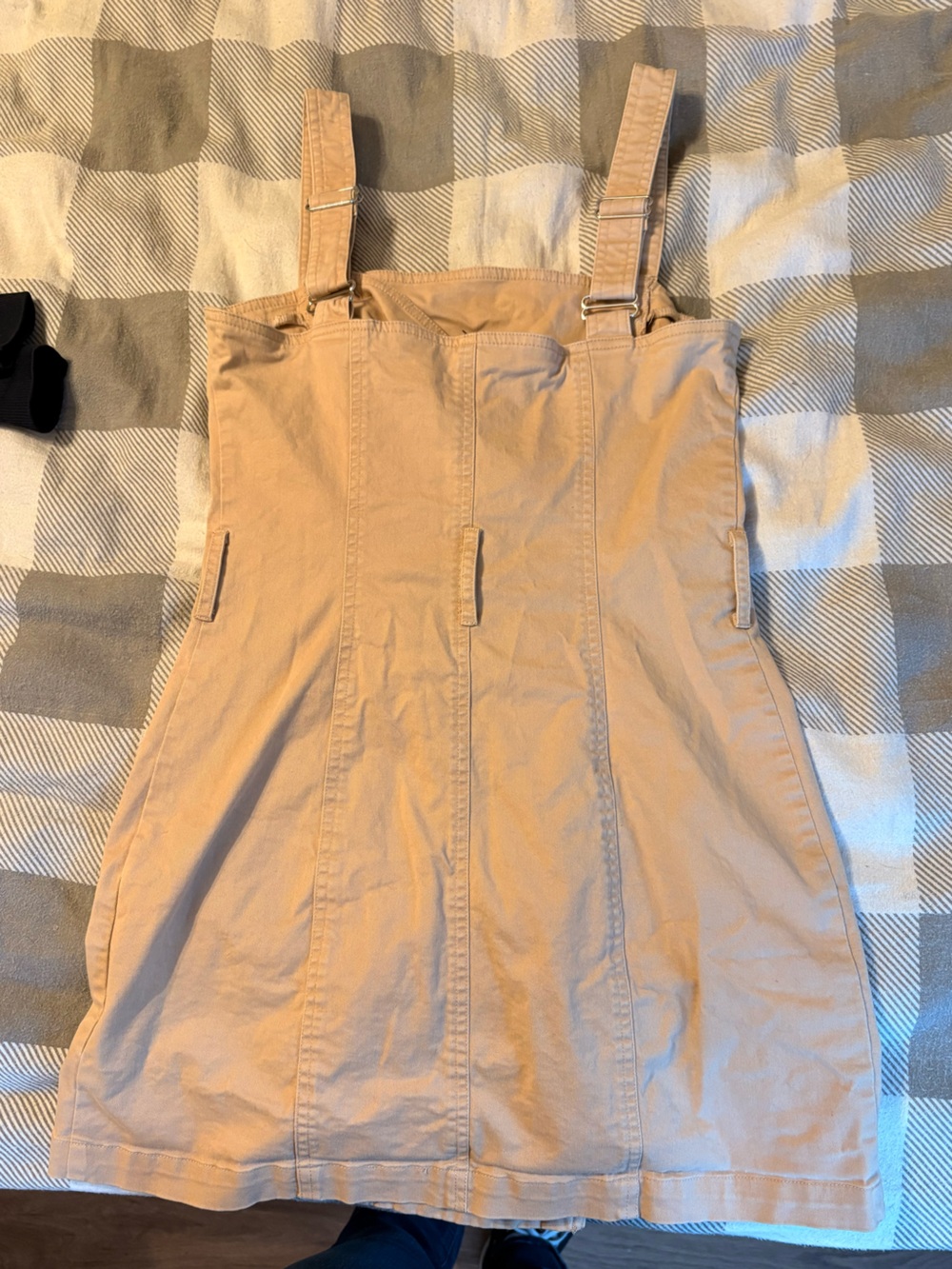 Beige Button-Front Dress - Picture 2 of 3